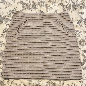 LOFT woven detailed striped skirt